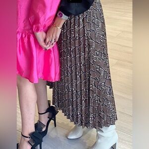 Zara snake skin pleated skirt